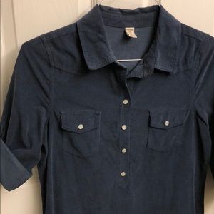 Denim colored corduroy t shirt dress